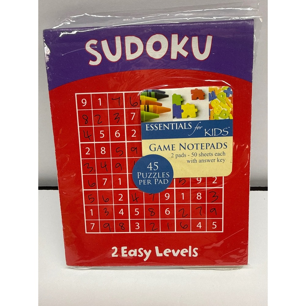 Essentials for Kids Game Notepads Sudoku and Word Search Safari Animals 2 Pack